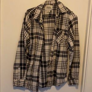 Field and stream white and gray flannel